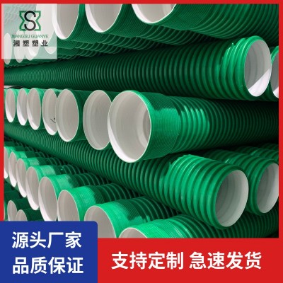 PP波纹管PPHM双壁波纹管外绿内白波纹管高强度聚丙烯管10级排污管图2
