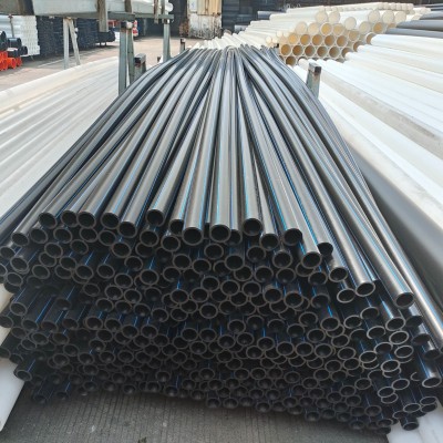 PE给水管PE100黑色带蓝条自来水管农田灌溉管工厂现货农田专用图5