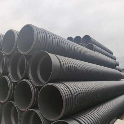 双壁波纹管HDPE双壁波纹管增强国标波纹管黑色现货图3