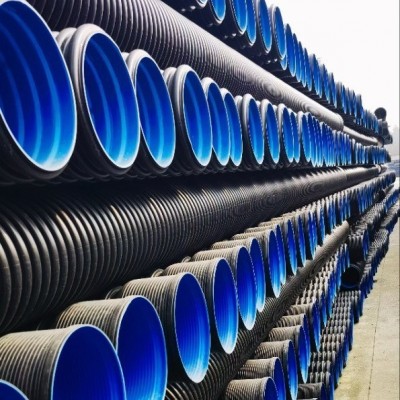 HDPE方波纹管给排水钢带中空缠绕管钢丝网骨架管克拉管防水