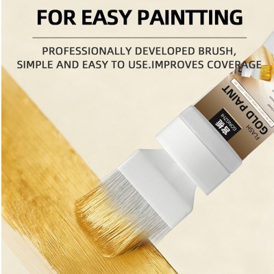 跨境水性金箔漆金粉漆金色艺术涂料金漆金色油漆门窗铁栏杆改色漆图4