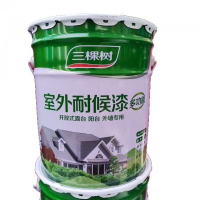 批发三棵树耐候外墙漆翻新乳胶漆防水防晒室外家用白色墙面漆图5