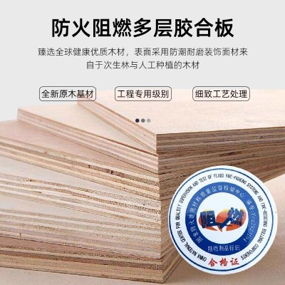 B1E0难燃阻燃板胶合板多层木板防火工程板木板材多层板木质桦木图2