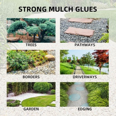 跨境亚马逊地膜胶庭院景观树皮岩石砾石胶覆盖胶树叶碎石固定粘剂图3