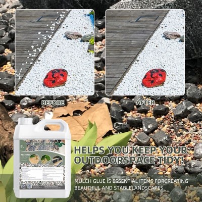 跨境亚马逊地膜胶庭院景观树皮岩石砾石胶覆盖胶树叶碎石固定粘剂图4