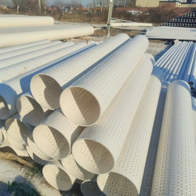 Pvc打孔管160 200盲排水管园林滴灌渗水管实壁打孔透水农田灌溉管图4