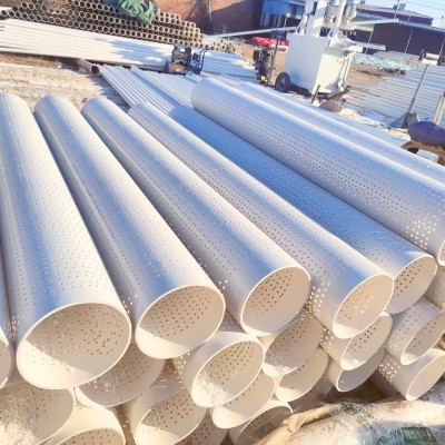 Pvc打孔管160 200盲排水管园林滴灌渗水管实壁打孔透水农田灌溉管图3