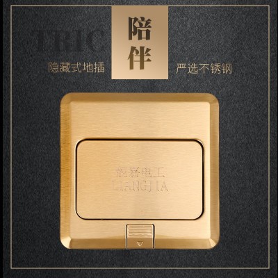 不锈钢地插座弹起式隐藏式五孔地插电源网络口地面插座地板插图3