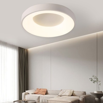 卧室房间吸顶灯北欧简约现代客厅2025新款极简圆形餐厅主卧室灯图2