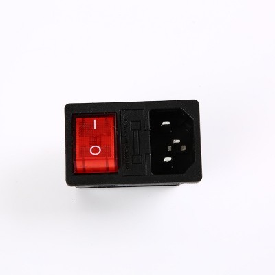 厂家定制304三合一插座 卡式嵌入式 带开关保险AC电源插座图3