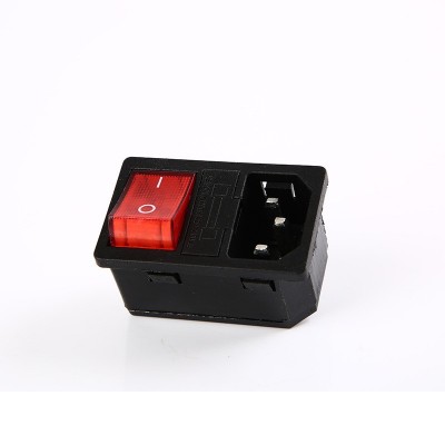 厂家定制304三合一插座 卡式嵌入式 带开关保险AC电源插座图2