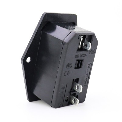 一体式AC电源插座AC-14-F16A带船型开关保险丝三合一组合卡式母座图4