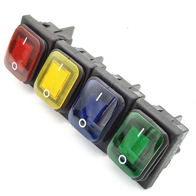 KCD4连体防水船型开 4脚2档带灯翘板开关 蒸煮炉开水桶机电源开关图3