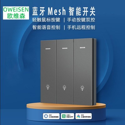欧维森M1已接入米家APP支持小爱同学控制无线双控蓝牙mesh单零火