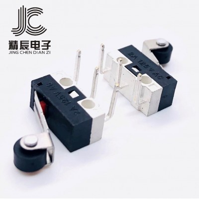 微动开关 鼠标带滚轮左右弯脚按键 2A125V 微型按键行程点动开关图3