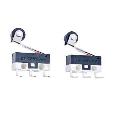 微动开关 鼠标带滚轮左右弯脚按键 2A125V 微型按键行程点动开关图5