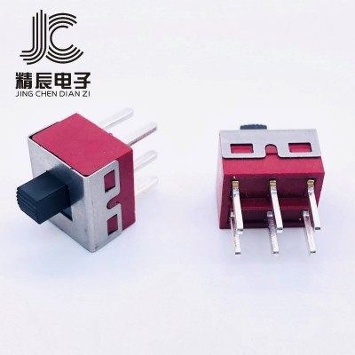 SS22D10G5红色 六脚两档插件立式 大电流滑动 拨动开关ss-22d10图3