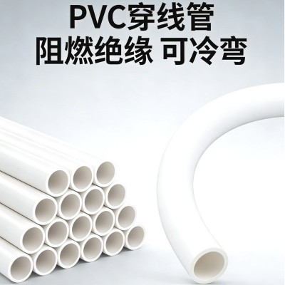 pvc预埋电线管pvc阻燃绝缘电线管基础设施公共工程 20穿墙套管