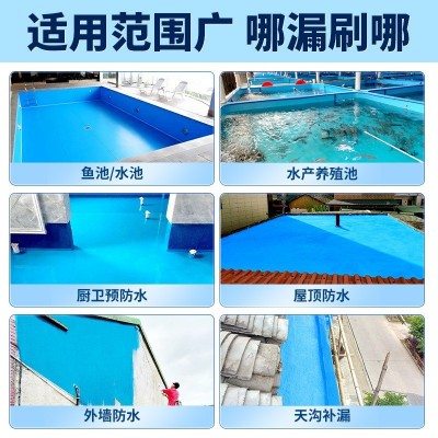 鱼池防水涂料专用可泡水屋顶补漏材料水池泳池卫生间止漏防水涂料图4