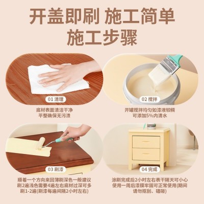 跨境水性木器漆木门改色漆实木家具翻新木头柜子改色修补木器涂料图4