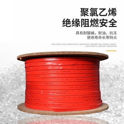 行车扁电缆线起重机天车龙门吊双钢丝控制拖缆YFFB电动 葫芦随行线图4