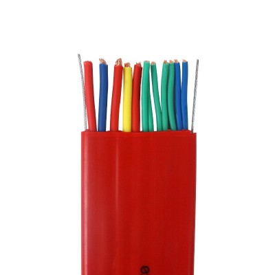 行车扁电缆线起重机天车龙门吊双钢丝控制拖缆YFFB电动 葫芦随行线图5