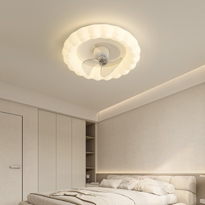 北欧卧室风扇灯2025年新款奶油风灯具儿童房间现代简约主卧吸顶灯图4