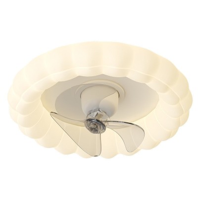 北欧卧室风扇灯2025年新款奶油风灯具儿童房间现代简约主卧吸顶灯图5