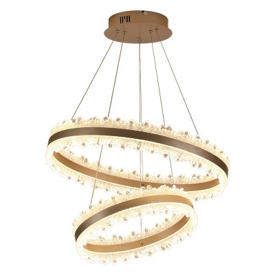 全光谱客厅吊灯意式轻奢圆环led大厅主灯设计师样板房卧室餐厅灯图5