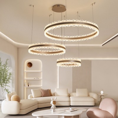 全光谱客厅吊灯意式轻奢圆环led大厅主灯设计师样板房卧室餐厅灯图4