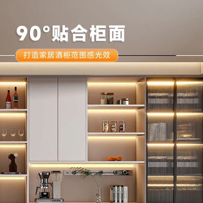 智能感应灯人体感应LED灯带自粘磁吸酒柜直角鞋柜灯免布线usb充电图3