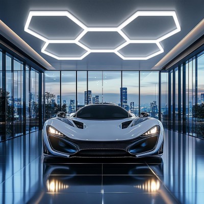 LED车库灯汽车美容洗车灯4S店修理厂专用商用店铺健身拼接氛围灯