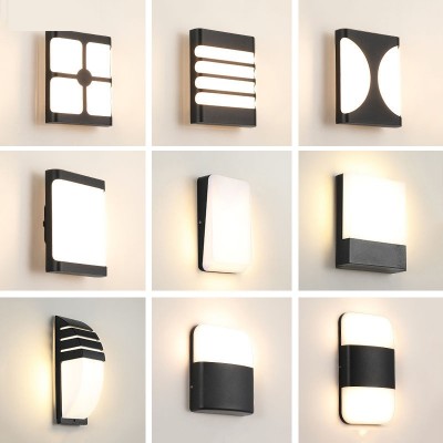 跨境户外壁灯人体感应LED灯花园阳台露台过道庭院墙灯IP65防水