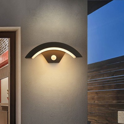 跨境户外防水感应壁灯室外门头露台门口简约阳台方形外墙门廊壁灯图4