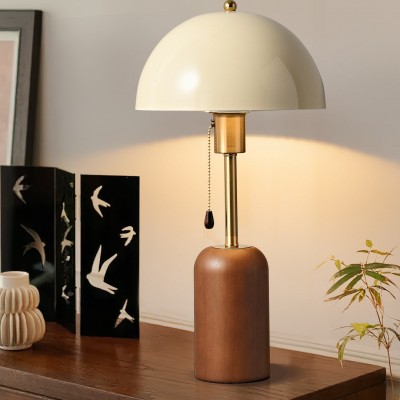 中古风台灯卧室书房客厅边几复古南洋风高级感氛围护眼实木床头灯图5