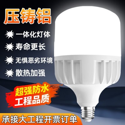 超亮led大功率灯泡压铸铝e27螺口球泡灯防潮工程高富帅铝材照明灯