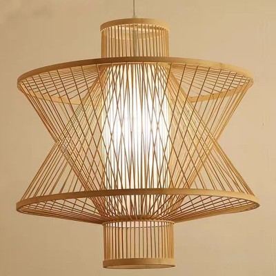 竹艺竹编吊灯新中式禅意茶室餐饮民宿火锅店日式复古创意手工灯笼图4