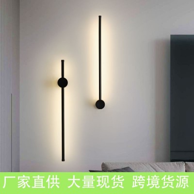 跨境简约一字长条壁灯现代床头楼梯线条灯过道墙壁灯轻奢床头灯