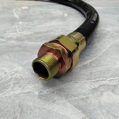 橡胶防爆穿线管 PVC橡胶材质 32*1000 防水 不锈钢接头 抛光车间 增鑫图5