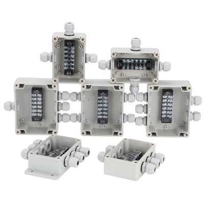 防水接线盒端子盒ABS尘工业设备配电布线箱多位分线盒防水防尘图5