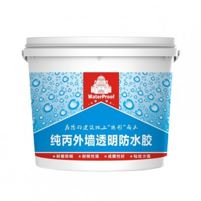批发透明防水胶卫生间外墙防水涂料 窗台内外墙屋透明防水涂料图2