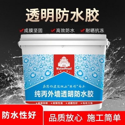 批发透明防水胶卫生间外墙防水涂料 窗台内外墙屋透明防水涂料