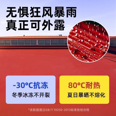 红橡胶天面防水涂料楼顶屋顶防水补漏材料平房裂缝漏水堵漏专用胶图3