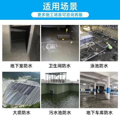 聚合物水泥防水抗裂砂浆涂料 水池防腐墙地面屋顶水泥基防水材料图2