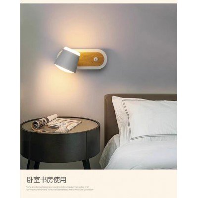 床头灯全光谱卧室壁灯氛围感楼梯书房墙壁客房过道灯可旋转床头灯图3