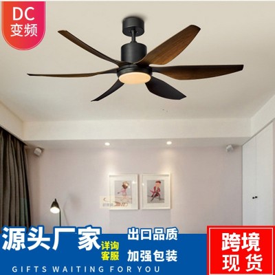 跨境现货！54/66寸大风力工业吊扇灯DC直流变频省电静音跨境适用