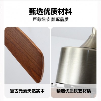 北欧客厅风扇灯室内源头工厂吊扇灯变频静音中山灯具大风力吊扇图2