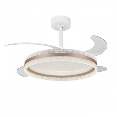 轻奢隐形风扇灯全光谱餐厅吊扇灯客厅智能语音家用一体电扇吊灯图4