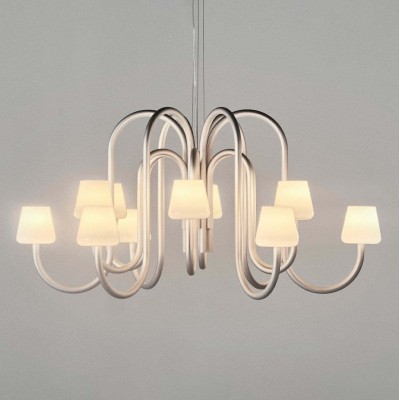 丹麦艺术奶油风吊灯别墅挑空客厅灯餐厅壁灯跨境中古卧室玻璃吊灯图1