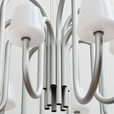 丹麦艺术奶油风吊灯别墅挑空客厅灯餐厅壁灯跨境中古卧室玻璃吊灯图4